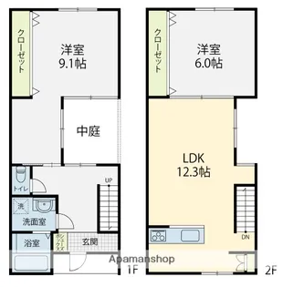 エコパティオ小坂【E号室】の間取り
