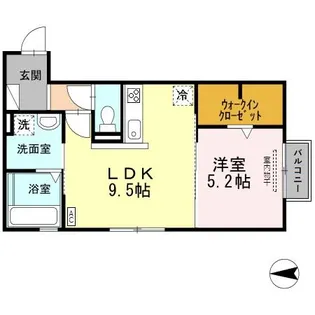 ドゥ・モンターニュ【1階】の間取り