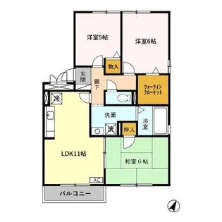 アン ソレイエ C【1階】の間取り