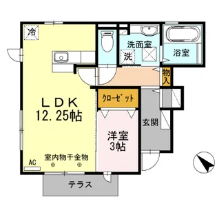 SERENA百坂 B棟【1階】の間取り