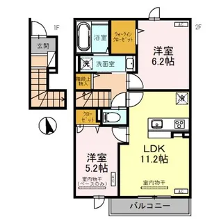 LULU(ルル)【2階】の間取り
