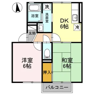ロビュスト三栄【1階】の間取り
