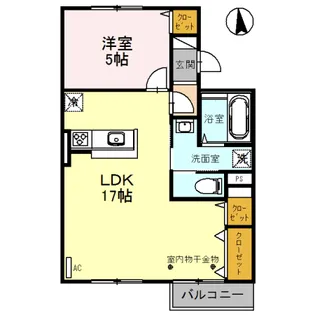 トリヴァンベール【1階】の間取り
