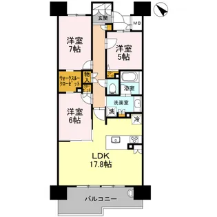 プレミスト金沢駅西本町 1103【11階】の間取り