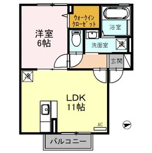 メゾンド・グリシーヌ【2階】の間取り