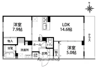メゾン・ルレ【1階】の間取り