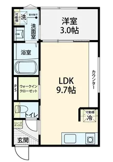 LINK【107号室】の間取り