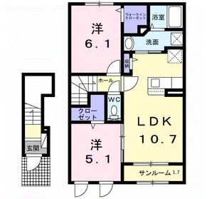 ミストラル【2階】の間取り
