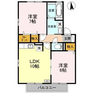 リビングタウン金沢参番館 B【2階】の間取り