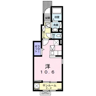 ペルズィモーネ【1階】の間取り