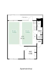 CONTENTO SOUTH【504号室】の間取り