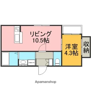 クルエボヌール本町【3階】の間取り