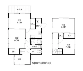 石川県金沢市長土塀2丁目【一戸建】の間取り