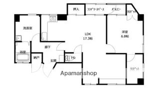 シャトル三社【101号室】の間取り