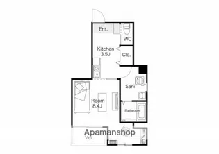 シャトル三社【204号室】の間取り