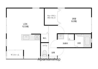 ボンヌ・シャンスⅡ【202号室】の間取り