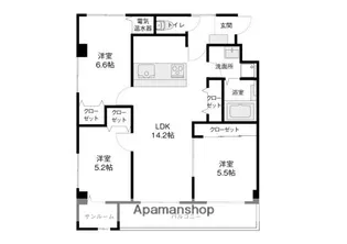 キュリオシティ金沢【601号室】の間取り