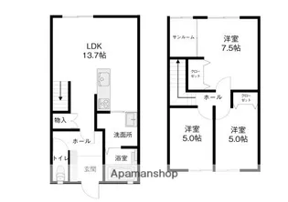 フェリオ【107号室】の間取り