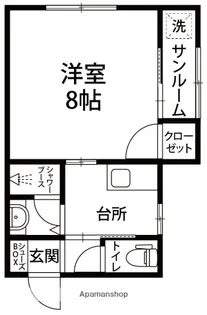 UNIBIANTESUEMACHI【102号室】の間取り