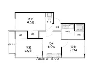 パコン泉野【B103号室】の間取り