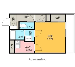 ウイングカナザワ1【308号室】の間取り