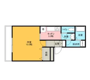 トゥールモンド・ジョワ【103号室】の間取り