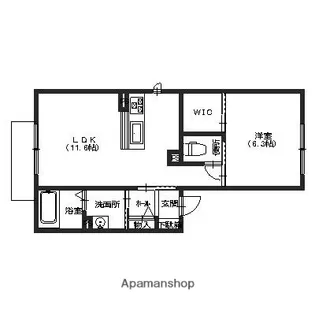 アムール・アイ【105号室】の間取り