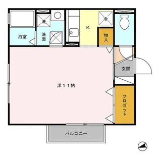 シャルム駅東【101号室】の間取り