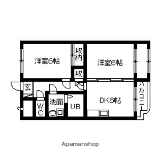 パールシティK・F【202号室】の間取り