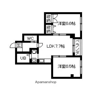 幸日館【302号室】の間取り