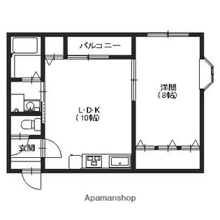 ウィンドフィール【203号室】の間取り