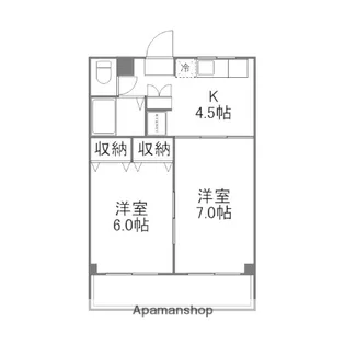 ドリームハウス串町B棟【201号室】の間取り