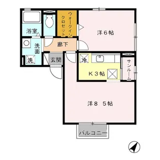 シルクハイツ・デュオ【101号室】の間取り