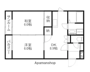 チェリーヒル根上【101号室】の間取り