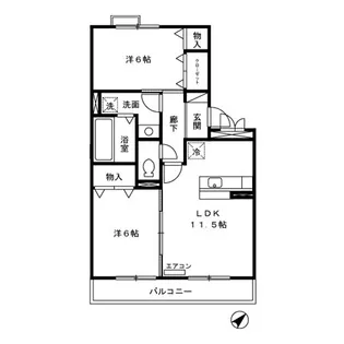 リビングタウン小松壱番館【1階】の間取り
