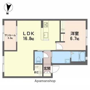 TⅡ−AIM【2階】の間取り