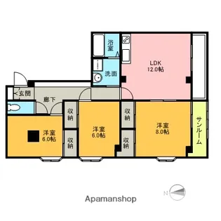 グレースヴィレッジ【201号室】の間取り