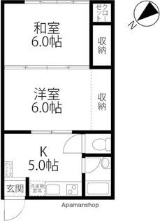 コーポラス丸栄【3号室】の間取り