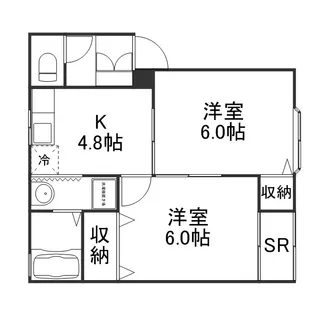 ラシーヌ・モンテ【203号室】の間取り