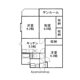 パールシティK・F【101号室】の間取り