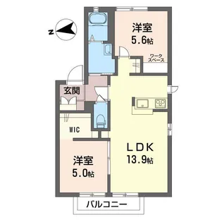 ハイタウン日の出【B103号室】の間取り