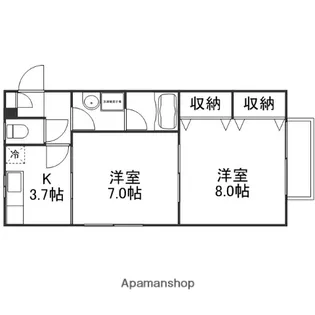 ウームⅠ【203号室】の間取り