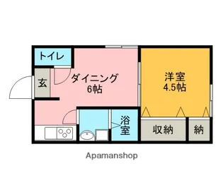 メゾン・アルゼール【201号室】の間取り