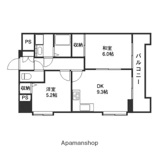 ダイアパレス小松【601号室】の間取り