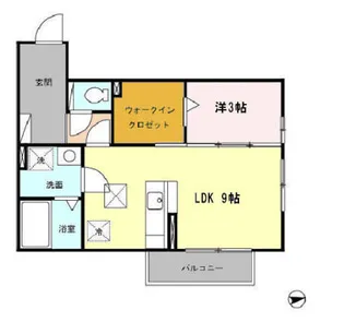 オランピア駅東【1階】の間取り