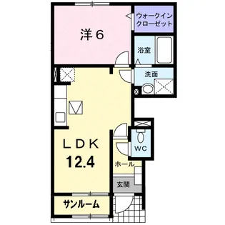 ヴァンベール Ⅰ【1階】の間取り