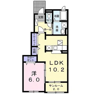 ベルメゾン T【1階】の間取り