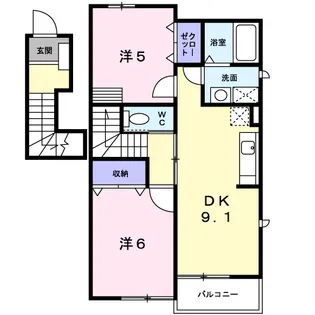 カーサ プラシード Ⅰ【2階】の間取り