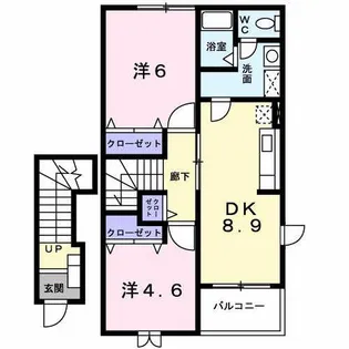 ロン・フルール【2階】の間取り