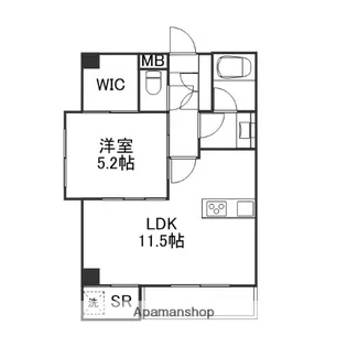 ヴァンヴェール物見山【201号室】の間取り